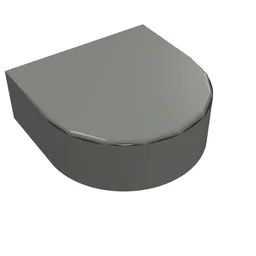 Tile Round 1 x 1 Half Circle / Dark Bluish Gray