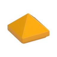 Lego Brick Sloped 45° 1 x 1 x 2/3 Quadruple Convex [Pyramid] / Bright Light Orange
