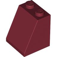 Lego Brick Sloped 65° 2 x 2 x 2 with Bottom Tube / Dark Red