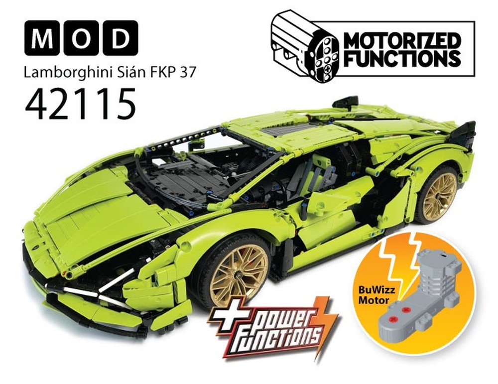 Lego 42115 Lamborghini Sián FKP 37 RC MOD for BuWizz Mortors