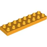Duplo Plate 2 x 8 / Bright Light Orange