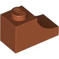 Brick Curved 2 x 1 with Inverted Cutout / Dark Orange