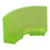 Lego Panel 3 x 3 x 2 Quarter Round / Trans-Bright Green