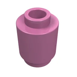 Brick Round 1 x 1 Open Stud / Dark Pink