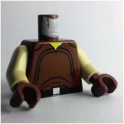 Torso, Shirt, Black Belt and Silver Buckle Print (Naboo), Tan Arms, Brown Hands / Brown