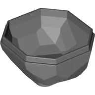 Rock Boulder 4 x 4, Bottom / Dark Bluish Gray