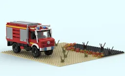 Mercedes Unimog Feuerwehr Diorama Fire Truck