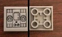 Tile, Modified 2 x 2 Inverted with SW Machinery Pattern (Sticker) - Set 75244