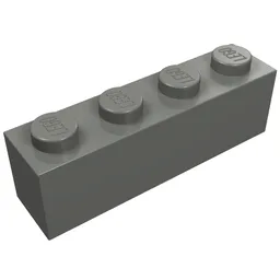 Brick 1 x 4 / Dark Bluish Gray