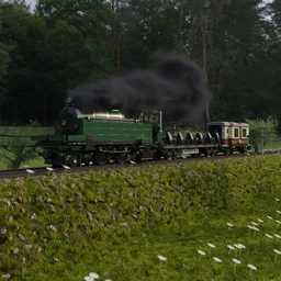 10194 Alternate build: 8w Locomotive with passenger-and freight car