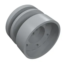 Wheel 18mm x 14mm with Axle Hole, Fake Bolts and Shallow Spokes / Light Bluish Gray