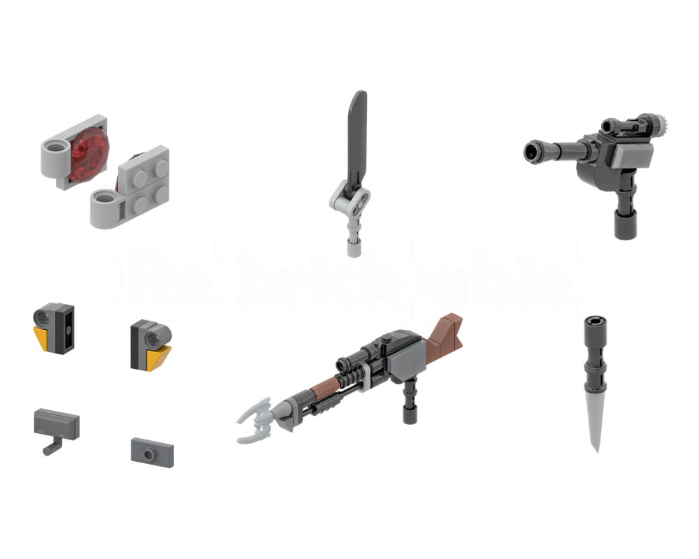 Lego Add-on Pack: Mech Weapons - (For Din Djarin's Mech Armor | MOC-195193)