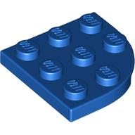 Lego Plate Round Corner 3 x 3 / Blue