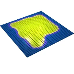 Baseplate 32 x 32 with Island Print / Blue