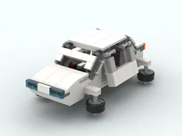 Futuristic flying car prototype.