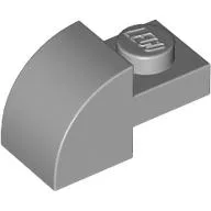 Brick Curved 1 x 2 x 1 with Curved Top / Light Bluish Gray