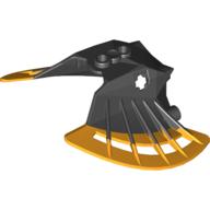Lego Large Figure Mask, Garai with Marbled Black Pattern / Bright Light Orange