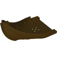 Lego Boat Hull Section, Viking Bow / Stern / Dark Brown