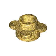 Lego Plant, Flower, Plate Round 1 x 1 with 4 Petals / Pearl Gold