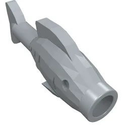 Animal, Fish [Hollow Stud Mouth] / Pearl Light Gray