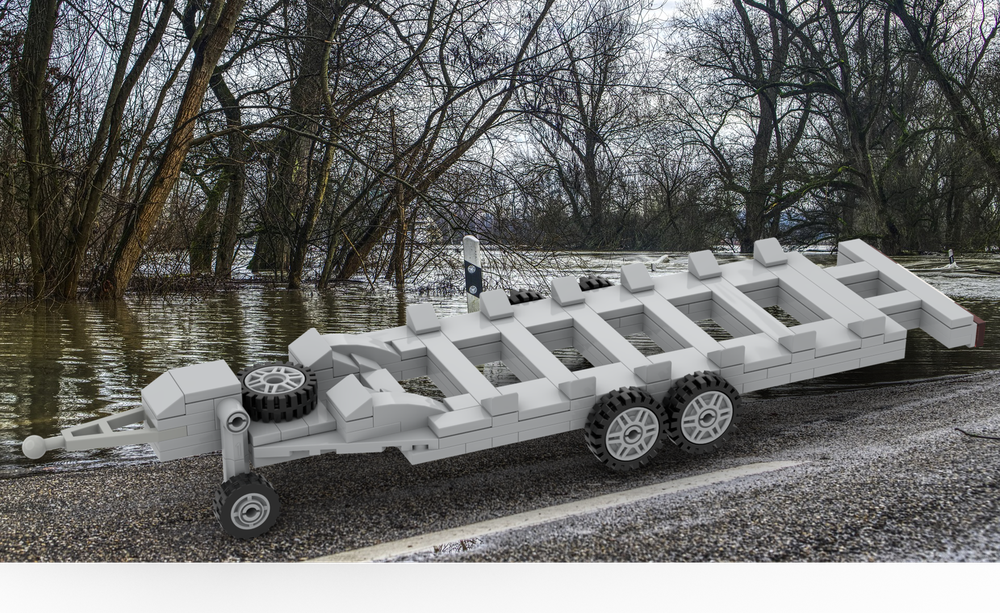 Lego THW Boat Trailer (2 axes)
