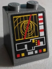 Slope 65 2 x 2 x 2 with Bottom Tube with SW Cannon Operating Monitor and Control Panel Pattern (Sticker) - Set 7879