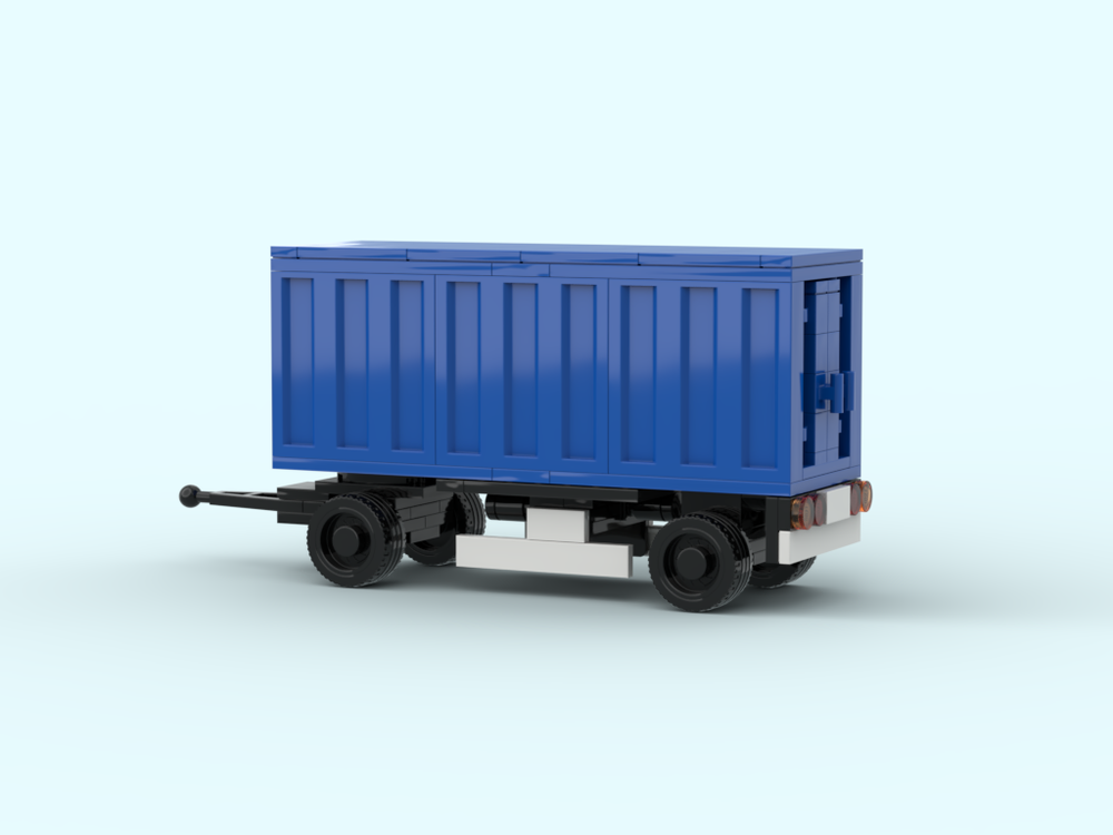 Lego THW Anhänger Containeraufbau Trailer with Container