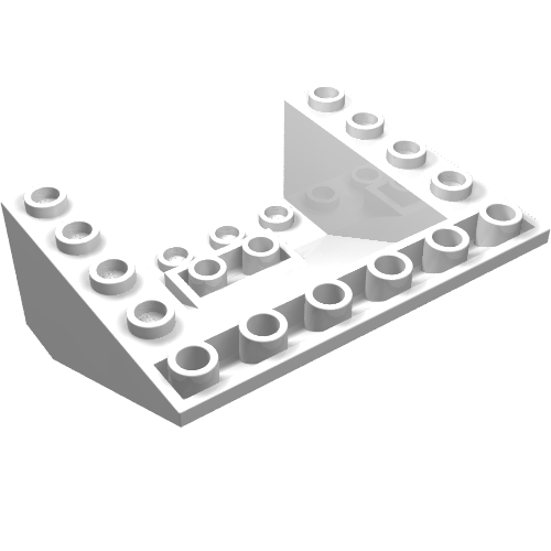 Lego Brick Sloped Inverted 33° 5 x 6 x 2 / White