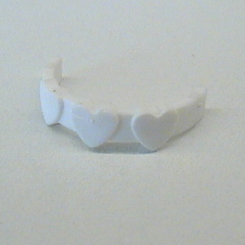 Lego Belville, Equipment, Hair Band with Hearts / White
