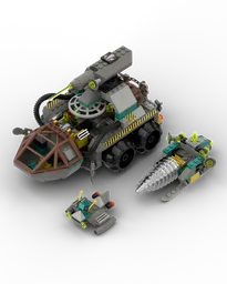 Rock Raiders Combiner Models: Mobile Crystal Research Unit With Support Crafts