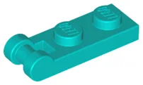 Plate Special 1 x 2 with Handle on End [Closed Ends] / Dark Turquoise