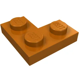 Plate 2 x 2 Corner / Dark Orange