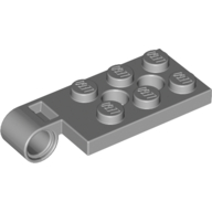 Lego Hinge Plate 2 x 4 with Pin Hole with 2 Holes - Top / Light Bluish Gray
