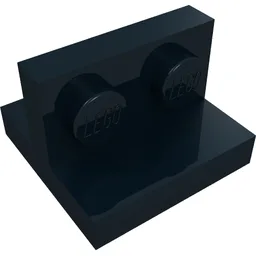 Bracket 2 x 2 with 1 x 2 Vertical Studs / Black