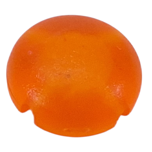 Lego Clikits Icon, Round 2 x 2 Small with Hole [Frosted] / Trans-Orange