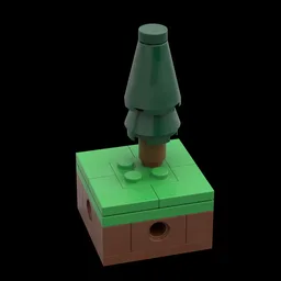 Mini Animal Crossing Tile Tree/Pine Tree Summer