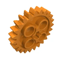 Technic Gear 24 Tooth [New Style with Single Axle Hole] / Orange