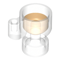 Lego Equipment Stein/Cup with Trans-Orange Drink Pattern / Trans-Clear