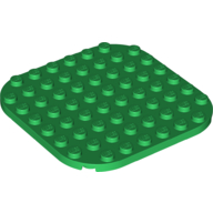 Lego Plate Round Corners 8 x 8 / Green