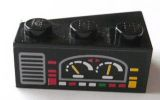 Lego Wedge 3 x 2 Right with Car Gauges Pattern (Sticker) - Set 8479