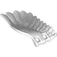 Creature Body Part, Wing 4 x 7 Right with Feathers and Handles for Clips / White