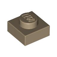 Lego Plate 1 x 1 / Dark Tan