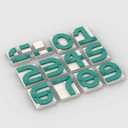 NUMBERS 4x5 with MODULAR COMPONENTS