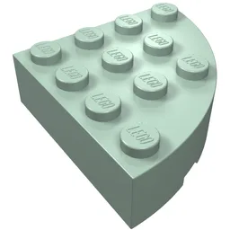 Brick Round Corner 4 x 4 Full Brick / Sand Green