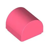 Brick Curved 1 x 1 x 2/3 Double Curved Top, No Studs / Coral