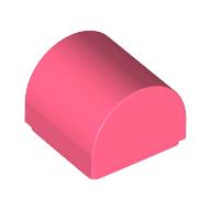 Lego Brick Curved 1 x 1 x 2/3 Double Curved Top, No Studs / Coral