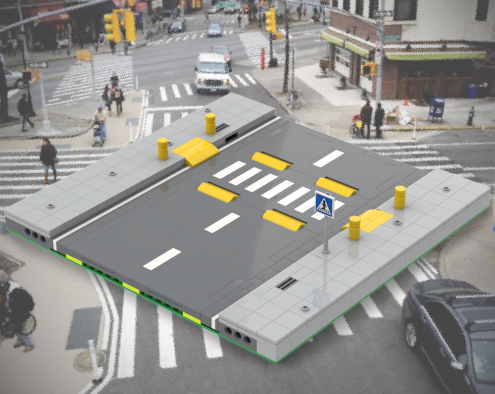 Lego MILS Road - Straight Crosswalk