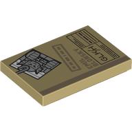 Lego Tile 2 x 3 with Case File, Photo of Abomination, 'EMIL BLONSKY' print / Tan