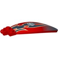 Lego Windscreen 9 x 3 x 1 2/3 Bubble Canopy with Black End, Flames and Fuel Filler Print [8051]