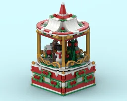 Carousel for Christmas in winter